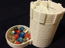 Dice tower and carrier - stone texture