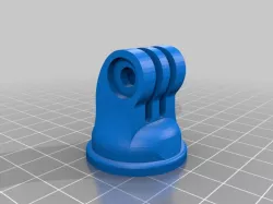 GoPro tripod mount with nut slot / integrated nut thread