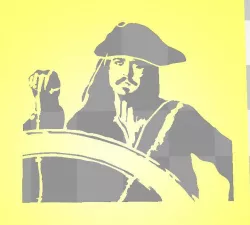 JACK SPARROW PIRATES OF THE CARIBBEAN STENCIL