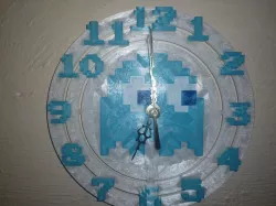 Large Pac-Man Ghost Clock