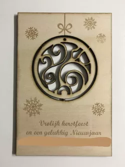 Lasercut christmas greeting card