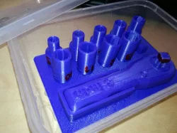 NASA ratchet and socket set organizer