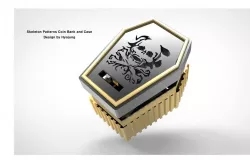 Skeleton patterns Coin Bank and Case 