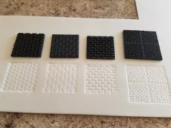 Tiled texture stamps for foam.