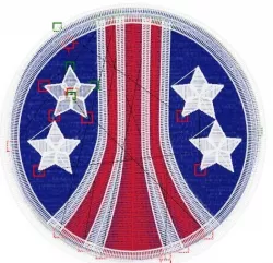 US Tricentennial Logo 1 Alien Embroidery