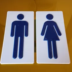 WC Logos sign (120 x 60 mm) Two colors