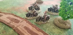 28mm WW2 motorcycle and motorcycle with sidecar