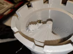 Castle Dice Tower With Dead Guy and Menacing Rat