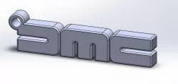 DeLorean Logo keychain (2 version)