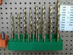 Drill bit holder for pegboard