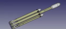 Falcon Heavy Flying Model Rocket