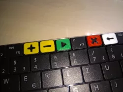 Labels for multimedia keyboard