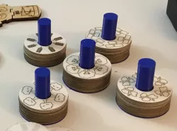 Lasercut Catan Resource Disks