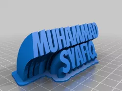My Customized Sweeping 2-line name plate