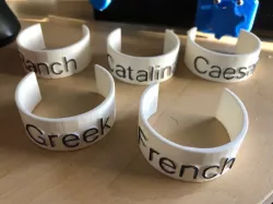 Salad Dressing Cruet Tags