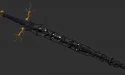 Skull sword and scabbard