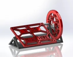 Treadle Foot Powered Sewing Machine Mechanical Model