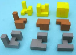  Two Mirror Image Cube Construction Puzzles 