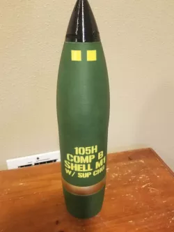 105mm Howitzer Shell - COMP B Stencil