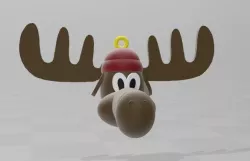 Marty Moose Christmas Ornament