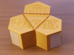 Orbis game travel box - tiles & tokens dipensers
