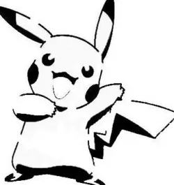 Pikachu stencil 2