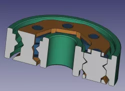 Printer friendly caged roller bearing