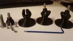 Short wall/ceiling Ball and socket Oculus sensor mount