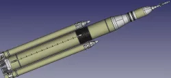 SLS Space Launch System Flying model rocket 100 scale