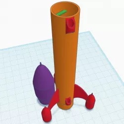 Tiny tripod rocket