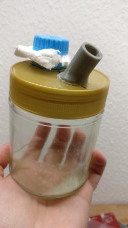 3D Printable Airbrush cleaning pot - IKEA VARDAGEN 0,3L by Piotr