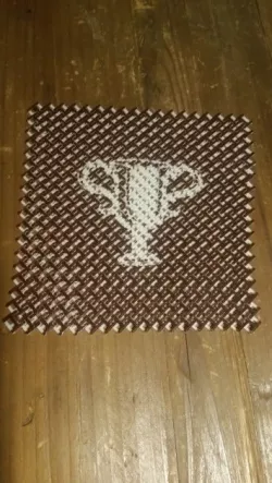 Chainmail fabric with cup engraved