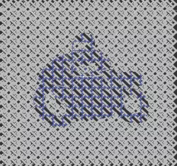 Chainmail fabric with motorbike engraved