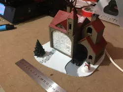 Christmas House Lithophane Lamp