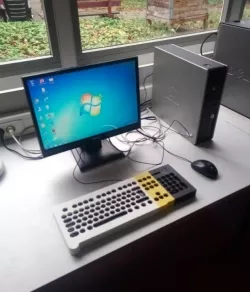 Cover/keyguard for Logitech K120 keyboard (Aid for Parkinson patients)