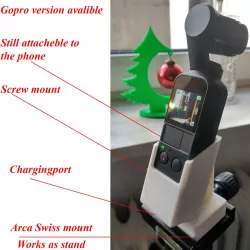 DJi Osmo pocket gimbal tripot gopro mount adapter stand