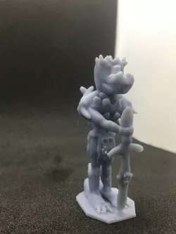 Dragonborn Barbarian with 2 handed sword down