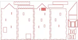 laser cut 28mm tower house