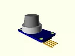 MQ-2 & MQ-135 Gas & Smoke sensor OpenScad model