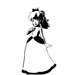 Peach stencil