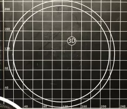 perfect bed level test:  fast, cheap, circle test 200mm