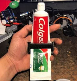Quick & Simple "Slide-&-Lock" Toothpaste Squeezer/Roller Dispenser