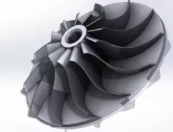 Radial compressor wheel