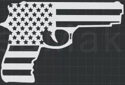 USA Gun! 2D Wall Art