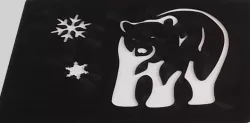 Xmas stencil - Pochoir de Noël - Polar bear