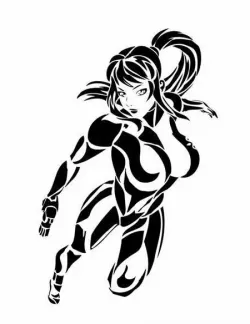 Zero suit Samus stencil 2