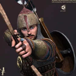 Adam Archer Playable Character Low-poly  3D model