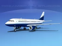 Airbus A319 JAB Airlines 3D model