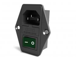 Amico Sensor Module Amico AC 10A 250V IEC320 C14 Inlet Module with Neon Lamp Rocker Switch ...