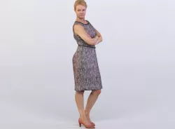 Anna 0077 Woman standing sideways, arms folded 3D model